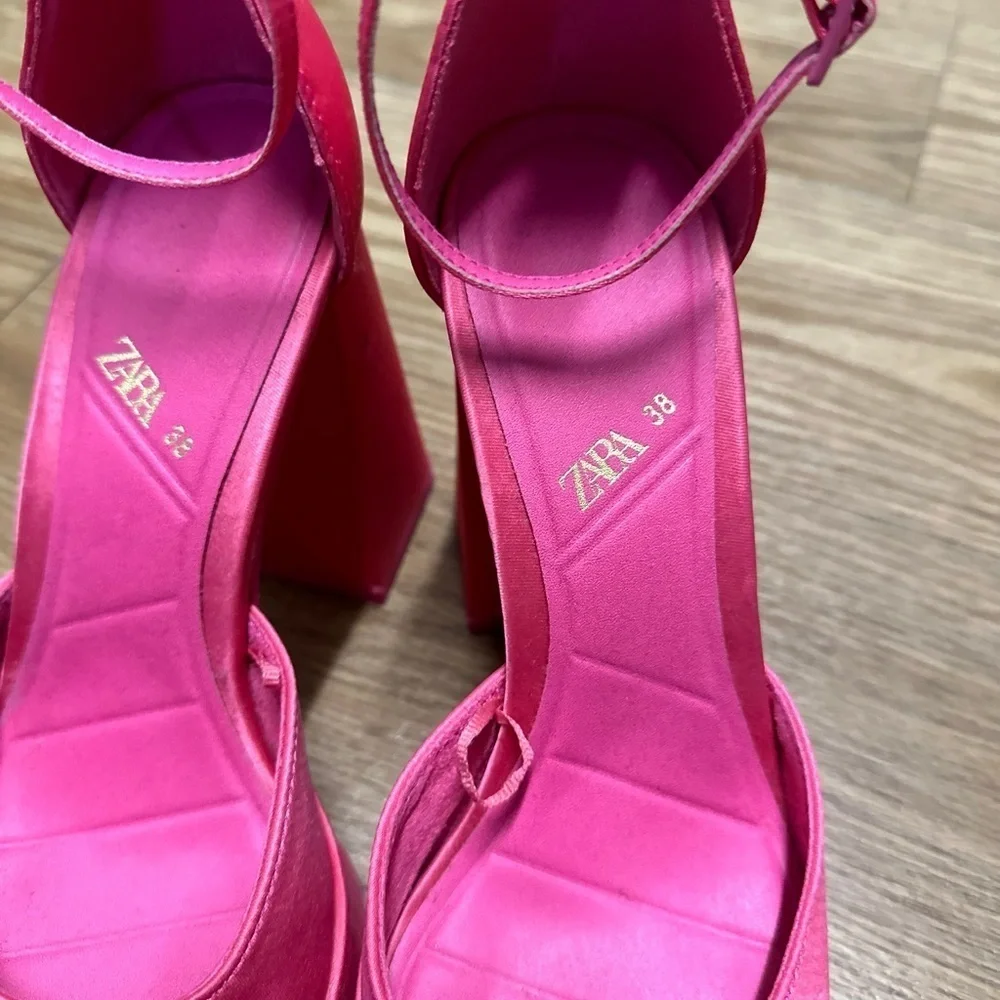 Zara pink platform shoes